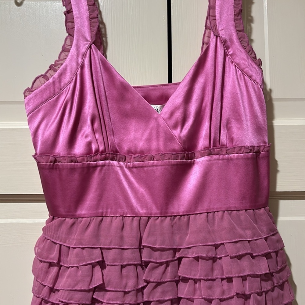 Never worn; Kensie raspberry ruffle cocktail dress - Picture 7 of 7